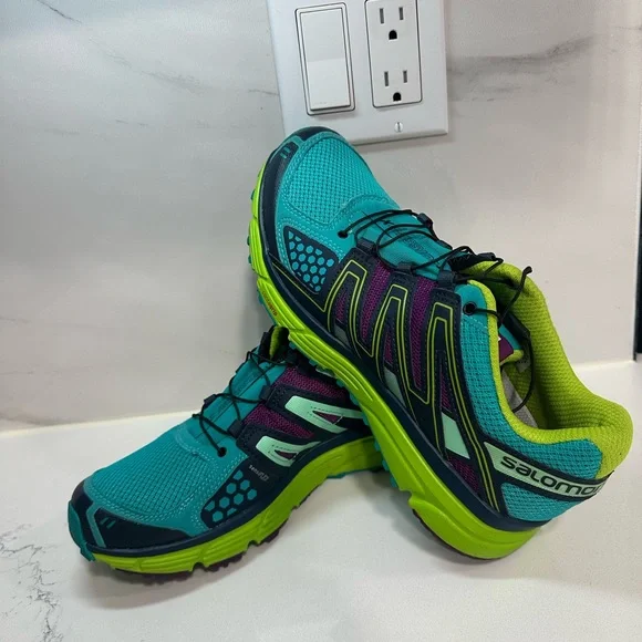 Salomon Running Shoes Womens 8.5 Green Blue X-Mission 3 Trail Hiking 378288 - Picture 2 of 13